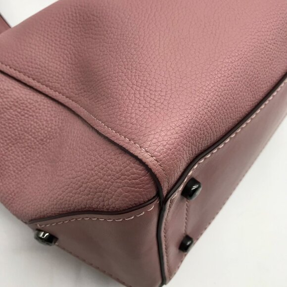 Coach Purple Pebbled Leather Grace Satchel Bag 21343 - Picture 9 of 11